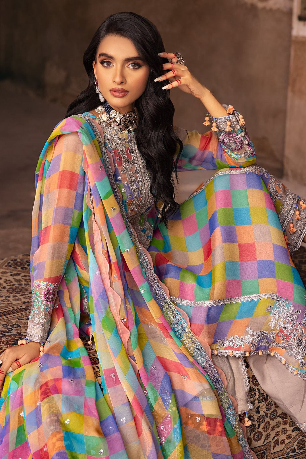 Linen embroidery stock